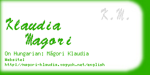 klaudia magori business card